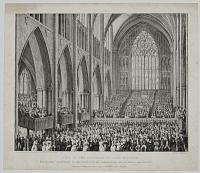 View of the Interior of York Minster. With the Gallery erected under the West Window, for the Audience at the Musical Festival, September, 1828.