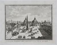 A View of the Piazza del Popolo in the City of Rome.