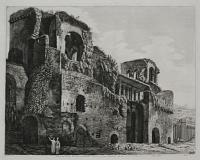 [Tower of Belisarius] Veduta degl' Avanzi delle Torri di Belisario_Dalla parte che guarda l'interno della Citta, vicino a Porta S.Giovanni.