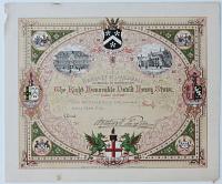 Banquet at Guildhall, on Monday 9.th November, 1874. The Right Honourable David Henry Stone, Lord Mayor. John Whittaker Ellis, Esq., Alderman, and James Shaw Esq., Sheriffs.