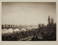 [View of the River Thames including Westminster Bridge and Parliament]