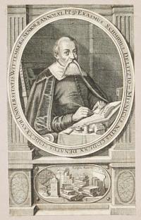 Erasmus Schmidius Delitzio - Misnicus, Natus MDLXX Denatus MDCXXXVII, Universitatis Wittemberg. Senior & Annos XL.P.P.