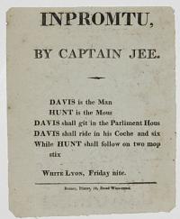[Bristol electoral politics; five handbills relating to Henry Hunt (1773-1835).]