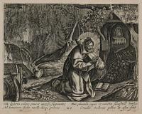 [Hermit praying in the wilderness]