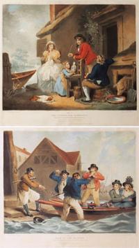 [Pair] Plate 1. The Contented Waterman / Plate 2. Jack in the Bilboes.