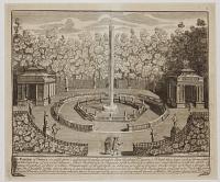 i. The Fountain of Dome, so call�d from 2 adjacent Temples of white Marble about 15 foot square & 20 foot high they have each of them eight Marble Columns of several Colours. Their Pediments & Pannels both without & within are embellished with the Arms of