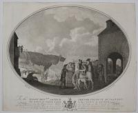 To the Right Hon.ble Arthur Trevor, Viscount Dungannon and Baron of Older-Fleet in the County of Antrim; This Plate representing the Brown Linen Market at Banbridge in the County of Downe, This Weaver’s holding up their Pieces of Linen to View, the