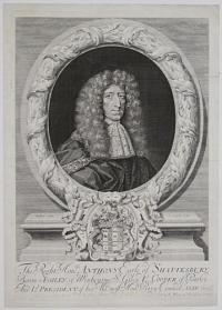 The Right Hon:ble Anthony Earle of Shaftesbury, Baron Ashley of Winbourne, St. Giles, Ld. Cooper of Pawlet And Ld. President of his Ma:ties most Hon:ble Privy Council. Ano. Do.1679. [Ink:] Sometime Lord High Chancellor of England.