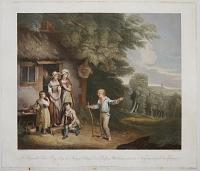 A Shipwrecked Sailor Boy telling his Story at a Cottage Door. Un Jeune Matelot racontant son Naufrage &agrave; la porte d�une Chaumi&egrave;re.