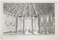 The Inside of the Elegant Music Room in Vaux Hall Gardens. Le dedans du Concert Elegant aux Jardins du Vaux Hall.