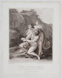 Perseus cautiously relating to Andromeda_the transforming power of Medusa's head.