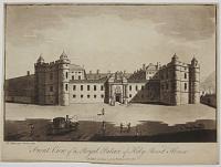 Front View of the Royal Palace of Holy Rood House.