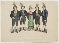 The Tyrolese Family, Rainer, Songsters of Nature!! In their New Costume Presented to them by His Majesty George the Fourth. Before whom they had the honor to Perform and were Sanctioned by his most distinguised Mark of Appreciation.