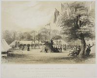 Sketch of the Parochial Cemetery Bazaar. Held in the Vicarage Gardens, Wishbech, August 1843.