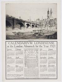 Calendarium Londinense or the London Almanack for the Year 1921. London Bridge.