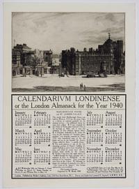 Calendarium Londinense or the London Almanack for the Year 1940. Marlborough House and St James's Palace.