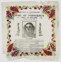 Souvenir in Commemoration of the King of Portugal's Visit to England. November 15 to 20, 1909.