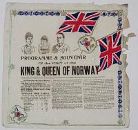 Programme & Souvenir Of the Visit of the King & Queen of Norway.
