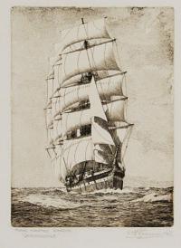 Four masted barque 'Carradale'. [pencil.]