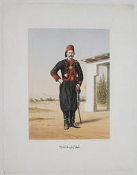 [Ottoman Soldier.] [Title in Arabic script.]