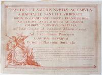 Psyches et Amoris nuptiae fabula a Raphaele Sanctio Urbinate Romae in Farnesianis hortis