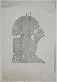[Grotesque figure.] No. 47 by Gordon Craig [old ink mss.]