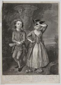 Free as their thoughts and Wanton as the Air, Thro Life's bright Morning Sports this Infant Pair. Smiles in their Looks and Whinsys in Their Hearts Fir'd of their own They'd act each others part.  Miss proves the Joys which Tommy's Cloaths afford,.