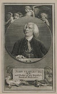John Stanley Esq.r M.B. and Master of his Majesty's Band of Musicians.