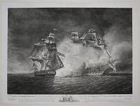 To Captain Sir Thomas Williams, this print representing the Capture of the French Frigate La Tribune by His Majesty's ship the Unicorn on the 8.th June 1796, is resepectfully inscribed by his humble servant N. Pocock.