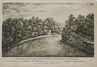 To the Right Reverend John, Lord Bishop of Durham, This View of the Banks at Durham, taken before the great Flood in November 1771 is most humbly Dedicated.