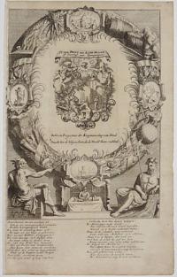 Tytel-print der actie-kraam of voor-hof van Quinquenpoix.