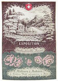 [Silk sample.] Exposition Industrielle Suisse.