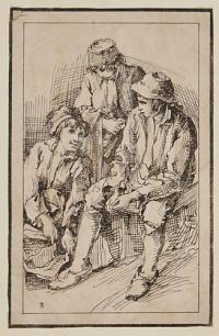 [Three children in ragged clothes]