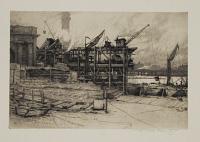 [Steam cranes, Waterloo Bridge]