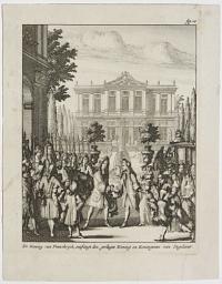 [Louis XIV receiving James II and Mary of Modena]
