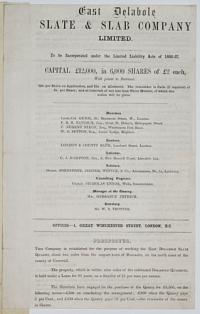 [Prospectus] East Delabole Slate and Slab Company Limited.
