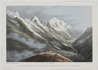 Le Mont Blanc er La Val&eacute;e de Chamouni, vus du col de Balme.