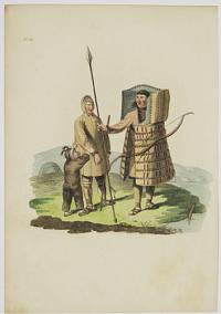 No 58. [A Tschutskian in Armour, with his wife and child.]
