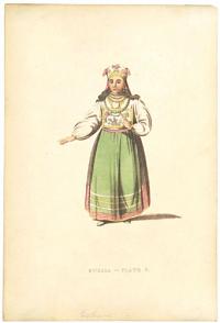 Russia - Plate 6. [ A Woman of Esthonia.]
