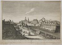 [Dresden] Prospectus exterius Port&aelig; Wilsche, cum Bibliotheci Regia, Dresd&aelig;.