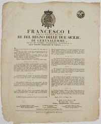 [Decree issued by Francesco I of the Two Sicilies, Naples, 17 May 1830]