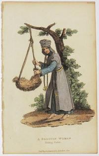 A Bedouin Woman. Making Butter.