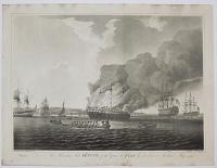 Plate 1. View of His Majesty's Ship Boyne of 98 Guns, on Fire by Accident at Spithead, May 1, 1795.