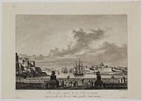 Vue du fort Manoel & de l'Isle du Lazareth, dans le partie du Port de Malte appell&eacute;e Marse Musciette.