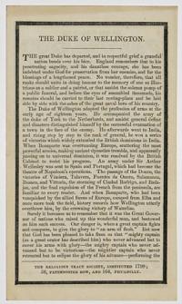 [Obituary.] The Duke of Wellington.