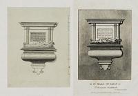 [Engraving of monument to William Emerson, with original drawing]