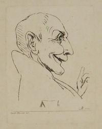 [Caricature, head of a monk.]