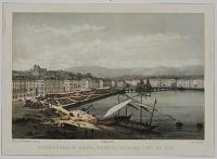 Vue G&eacute;n&eacute;rale de Gen&egrave;ve, prise du nouveau Port de Rive.