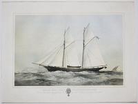 Captain Hans Busk's Schooner yacht 'Lady Busk'.  Built and fitted with auxiliary engines (80 I.H.P.) by Messrs. Henry Tipping of Portsmouth.