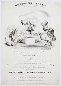 Morison's Pills, The Wonderful Power of the Pills exemplified showing the same person before and after having taken a dose.